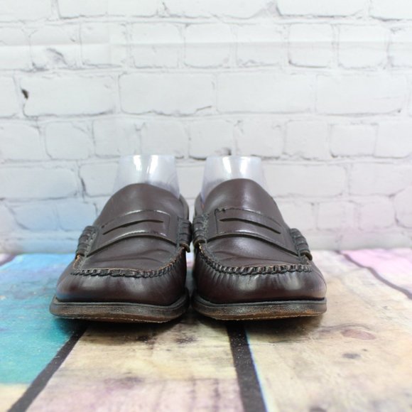 Sebago Brown Leather Handsewn Penny Dress Casual Loafers Shoes Size 8 D - Picture 4 of 9